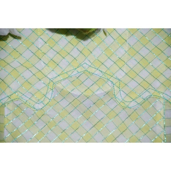 Rock 47 By Wrangler Girls Green Plaid Western Shirt Size XL LS Snap Button Up - Picture 5 of 6